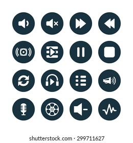 dj icons universal set for web and mobile