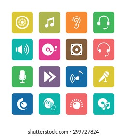 dj icons universal set for web and mobile