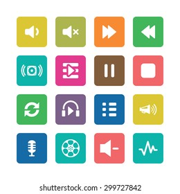 dj icons universal set for web and mobile