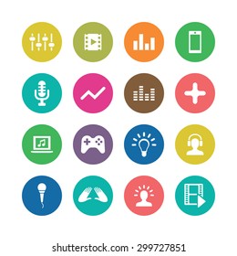 dj icons universal set for web and mobile