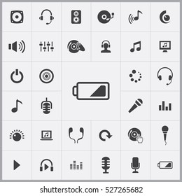 dj icons universal set for web and mobile