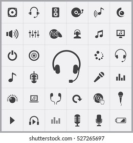 dj icons universal set for web and mobile
