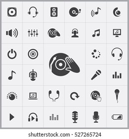 dj icons universal set for web and mobile