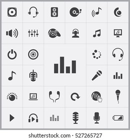 dj icons universal set for web and mobile