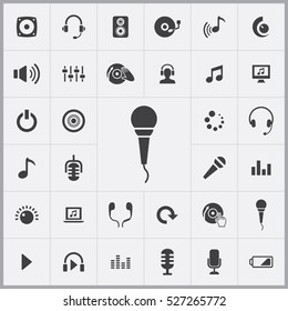 dj icons universal set for web and mobile