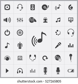 dj icons universal set for web and mobile