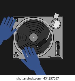 DJ illustration. 