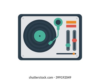 DJ Illustration - Flat Icon