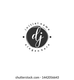 DJ Initial beauty monogram logo vector