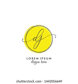 DJ Initial beauty monogram logo vector