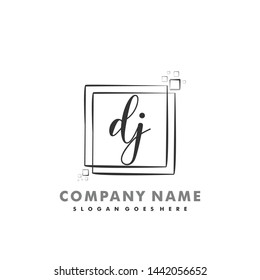 DJ Initial beauty monogram logo vector