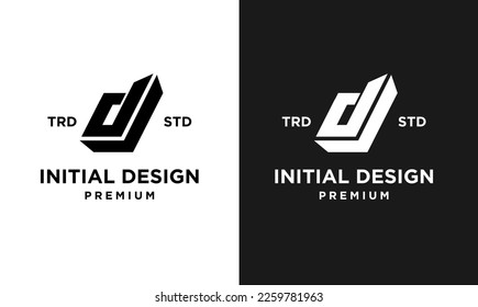 Logo de la carta de diseño inicial de DJ