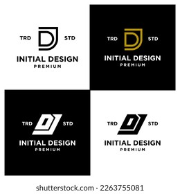 DJ Initial design letter template set collection logo