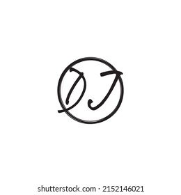 Letras iniciales con logotipo de DJ en un diseño profesional de alta calidad que se imprimirán bien en cualquier medio de impresión