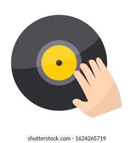 DJ isolated flat vector icon