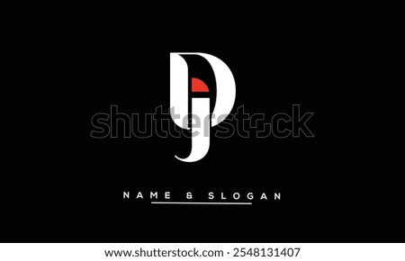 DJ, JD Abstract Letters Logo Monogram