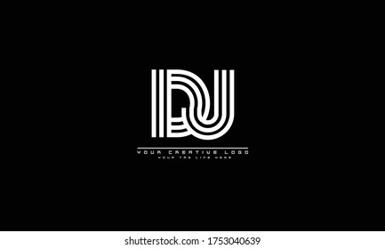 DJ JD abstract vector logo monogram template