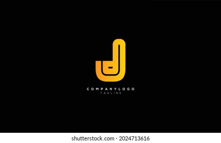 DJ JD D AND J Abstract initial monogram letter alphabet logo design