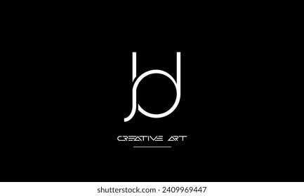 DJ, JD, D, J abstract letters logo monogram