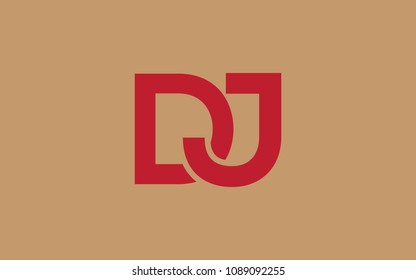 DJ JD Letter Initial Logo Design Template