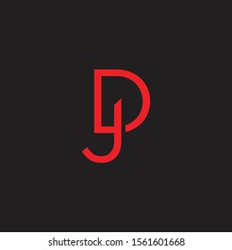 DJ JD Letter Initial Logo Design Template
