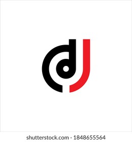 DJ or JD letter logo design vector.