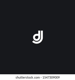 Diseño de la letra inicial del logotipo de DJ 