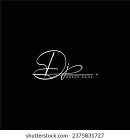  DJ letter beauty handwriting vector logo. 