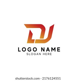 DJ Letter Initial Logo Design Template