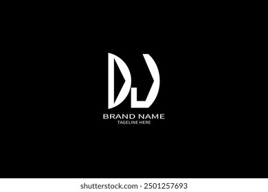 DJ Letter Initial Logo Design Template Vector Illustration
