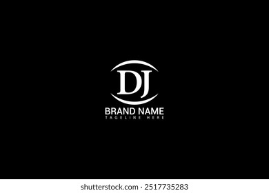 DJ Letter Initial Logo Design Template Vector Illustration