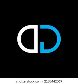 DJ letter logo creative design with vector graphic