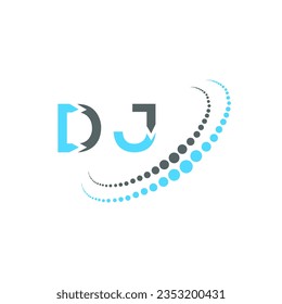 Diseño creativo del logo de la carta de DJ. Diseño único DJ.
