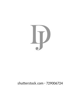DJ Letter Logo, Icon, Vector element design
