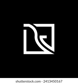 DJ Brief Logo Vektordesign, DJ einfach und modern Logo. DJ-Design mit luxuriösem Alphabet  