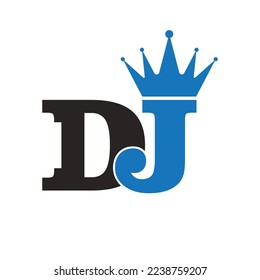 DJ letter logo vector illustration symbol design