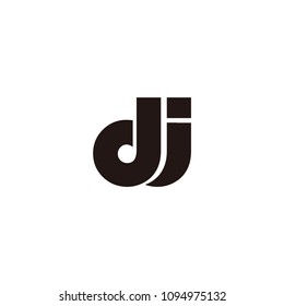 dj letter vector logo