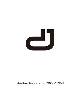 dj letter vector logo