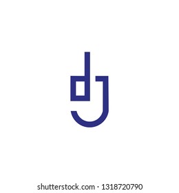 dj letter vector logo