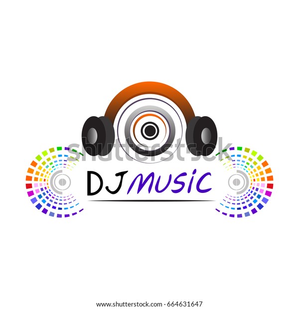 Dj Logo Design Stock Vector Royalty Free