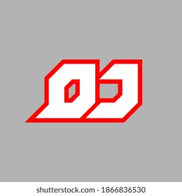 DJ logo design, initial DJ letter design with sci-fi style. DJ logo for game, esport, Technology, Digital, Community or Business. D J sport modern Italic alphabet font. Typography urban style fonts.
