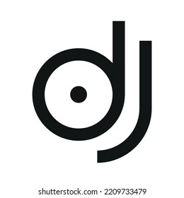 DJ logo design. Music logo for DJ