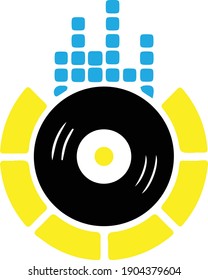 DJ logo Initial logo design