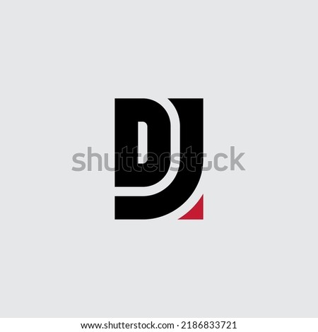 DJ logo. JD - initials. D and J - monogram or logotype. J and D - Vector design element or icon. Stock fotó © 