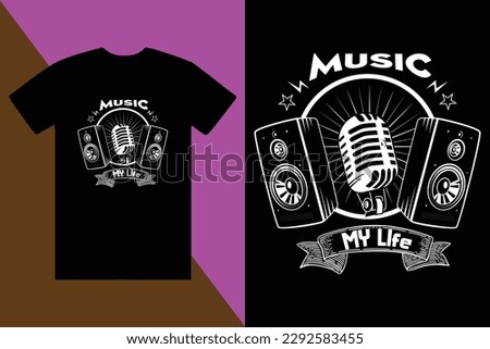 dj logo, music, typography and t shirts design