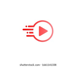 Icono del botón de reproducción del logotipo de Dj vector 