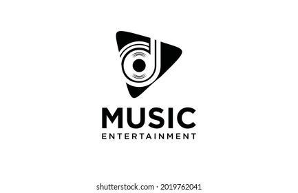 dj logo play music entertement