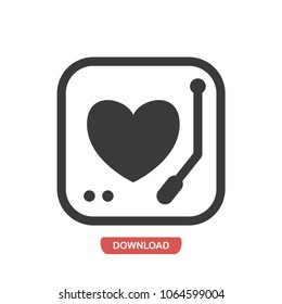 DJ lover vector icon 