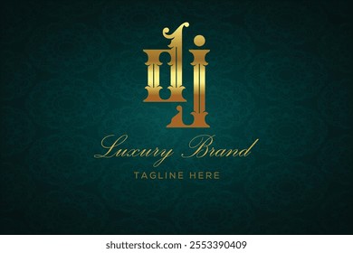 DJ LUXURY LETTER LOGO DESIGN. It is a luxury letter monogram logo, this logo is made by combining two letters