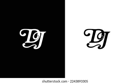 Símbolo del icono del logo de lujo DJ